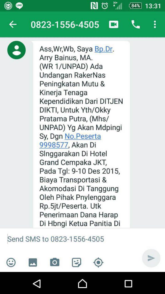 sms penipuan