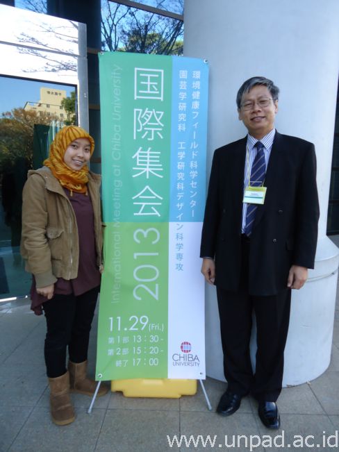 Winny Dewi Widarmi dan Handarto, S.TP., M.Agr., Ph.D saat mengikuti International Meeting on Plant Factory di Chiba University, tahun lalu *