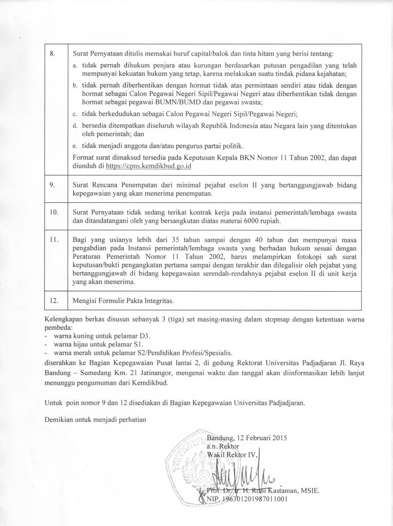 Pengumuman CPNS 2014 (lanjutan)